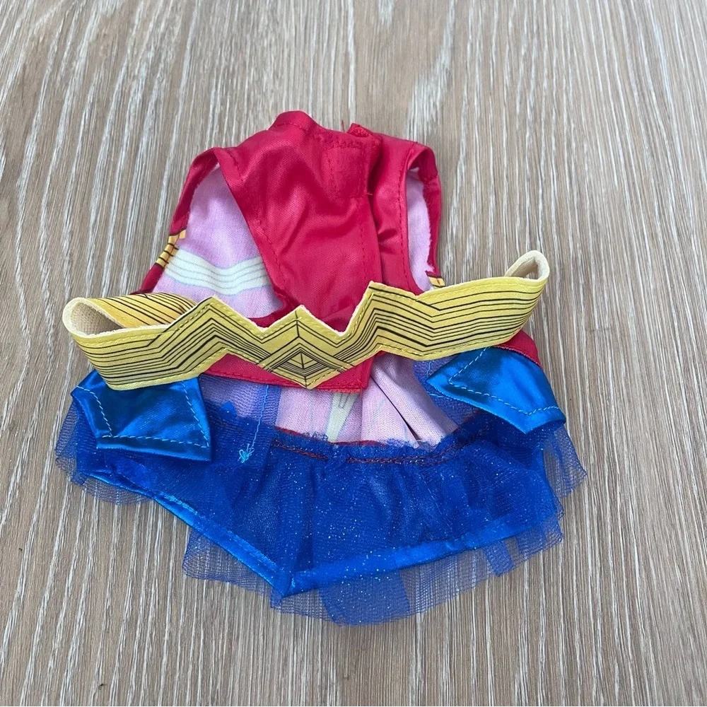 Dog Wonder Woman costume red and blue